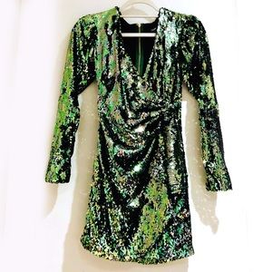 Hera Collection - Green Sequin Mermaid Dress